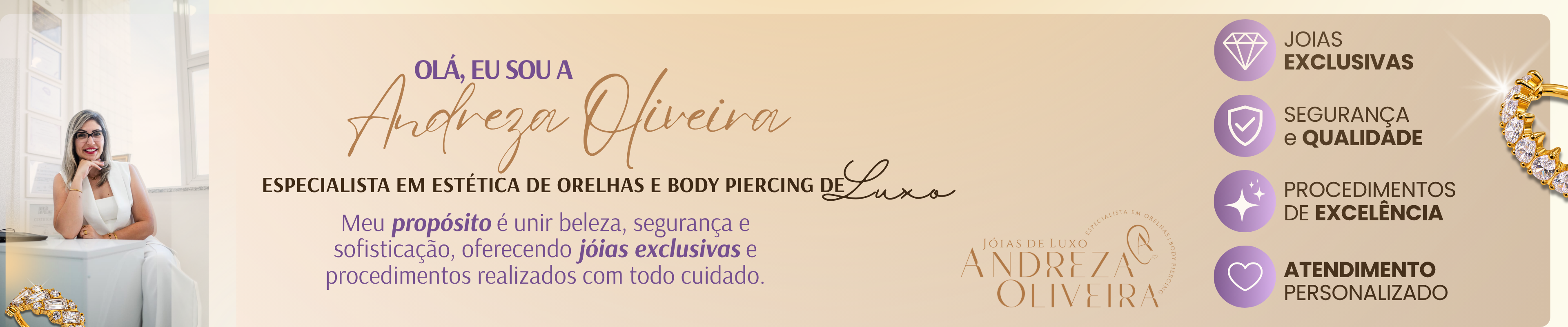 Nova coleção Andreza Oliveira Piercing
